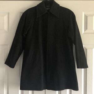 Jones New York Women’s Petite Black Zip Wool Coat Size 2P